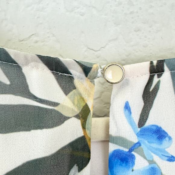 Ted Baker Women Ameda Twilight Pleat Mini Dress Size M Floral Party Spring White - Picture 6 of 8